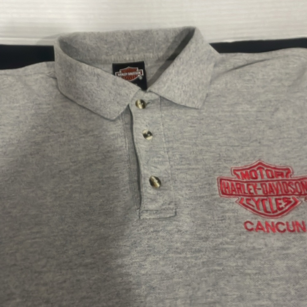 Harley Davidson Cycles Cancun Polo shirt Men's Grey